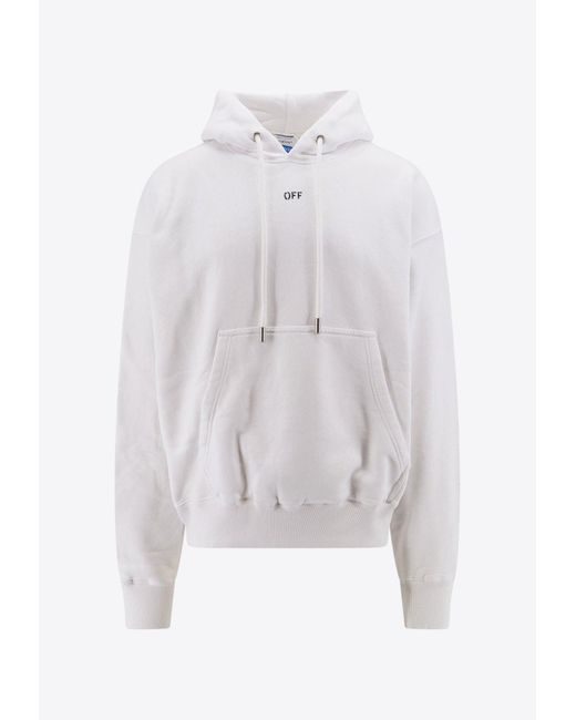 Off-White c/o Virgil Abloh White Off Print Hooded Sweatshirt for men