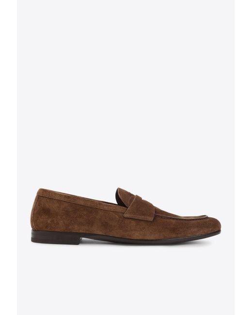 Prada Brown Essential Leather Loafer for men