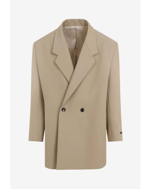 Fear Of God Natural California Wool-Blend Double-Breasted Blazer for men