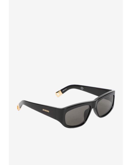 Jacquemus Black Pilota Square Sunglasses