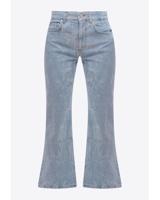 Stella McCartney Blue Crinkle Bootcut Jeans