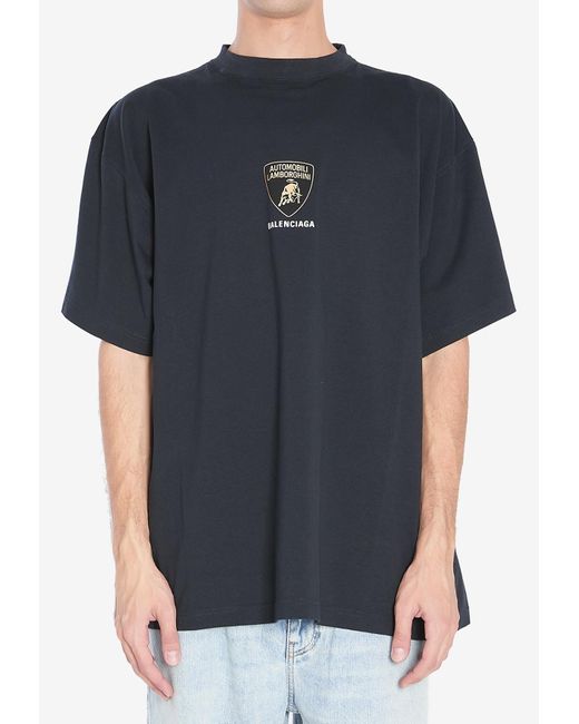 Balenciaga Automobili Lamborghini Oversized T-Shirt in Black for