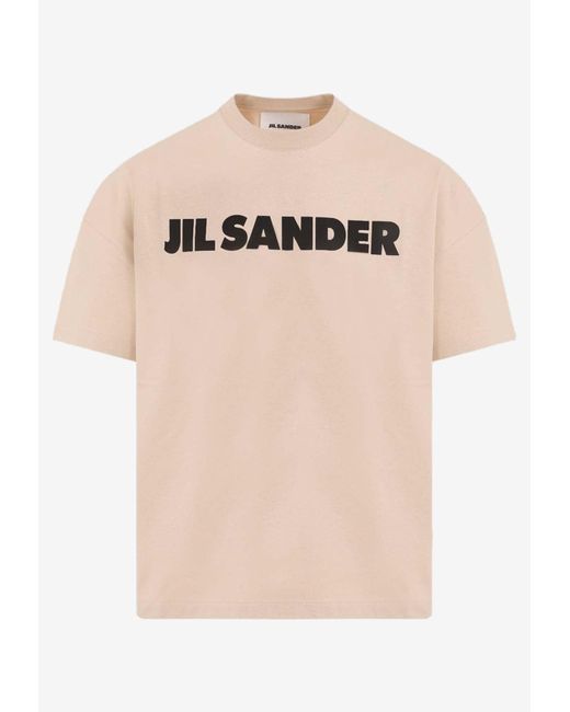 Jil Sander Natural Logo Short-Sleeved T-Shirt for men