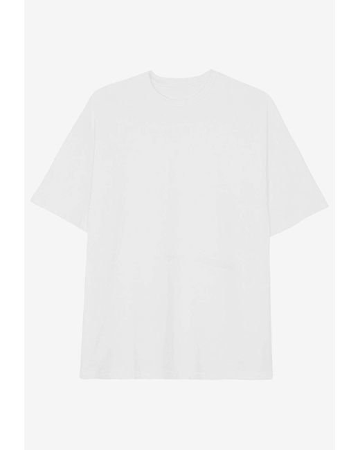 Frankie Shop White Lenny Rib Knit T-Shirt