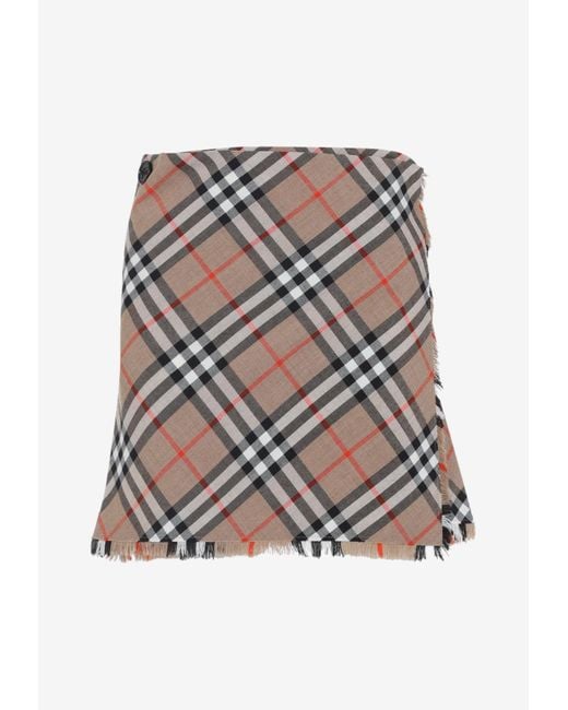 Burberry Gray Checked Overshirt