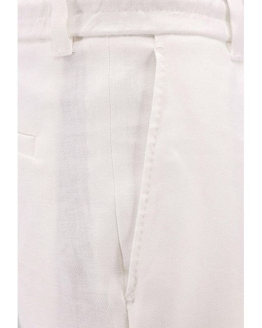 Boss Blue Linen Bermuda Shorts for men