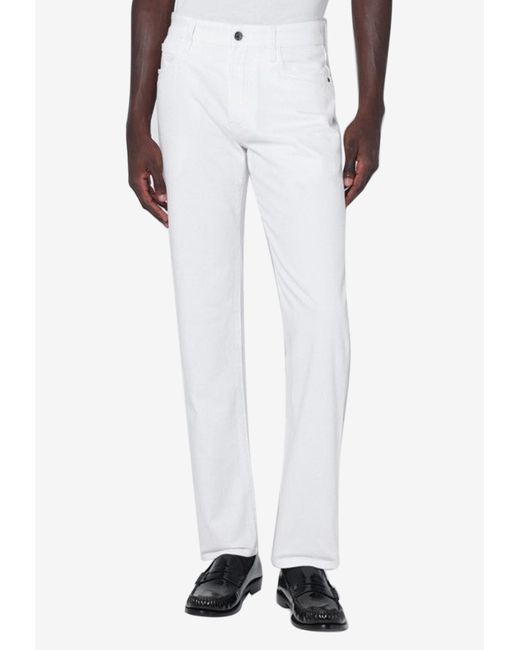 Loro Piana White Quarona Straight-Leg Pants for men
