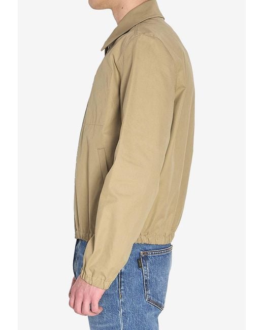 AMI Blue Ami De Coeur Zip Jacket for men