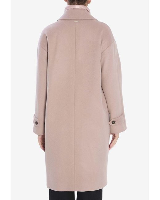 Herno Natural Wool Buttoned Coat