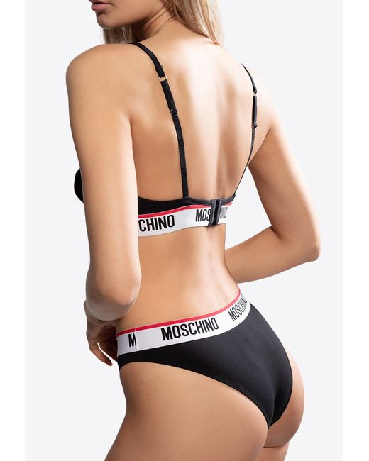 Moschino logo-waistband Bra - Farfetch