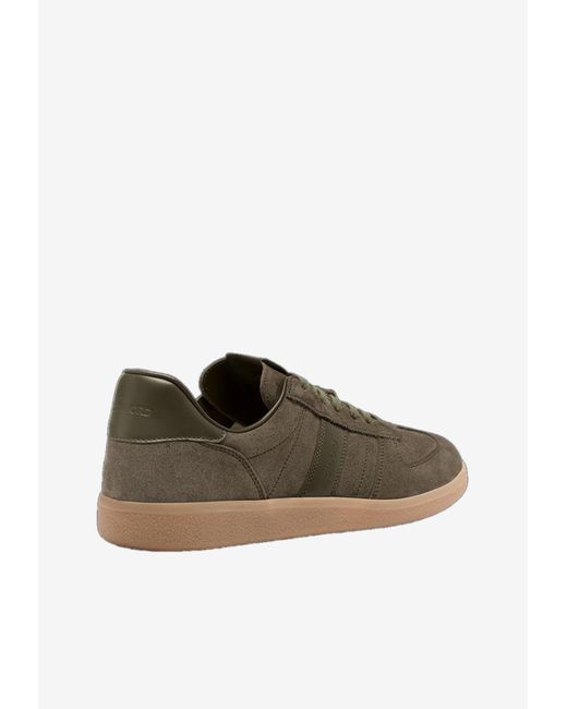 Tom Ford Green Archer Suede Low-Top Sneakers for men