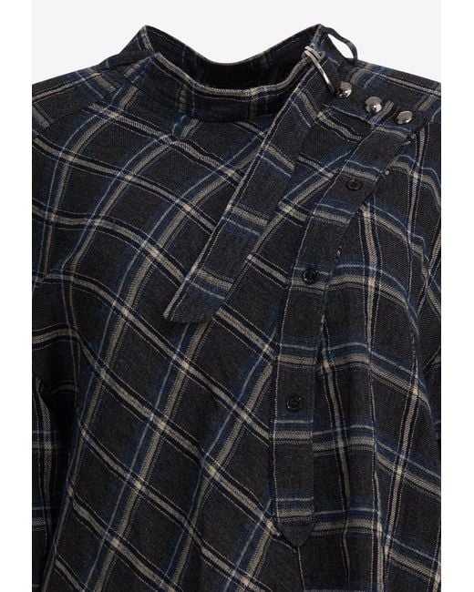 Isabel Marant Black Gerla Checked Blouse