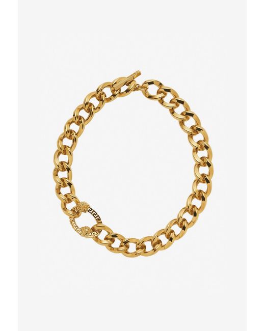 Versace Medusa And Greca Chain Necklace in Gold (Metallic) | Lyst UK