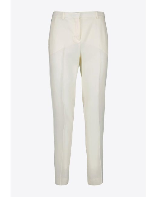 Versace White Straight-Leg Tailored Pants