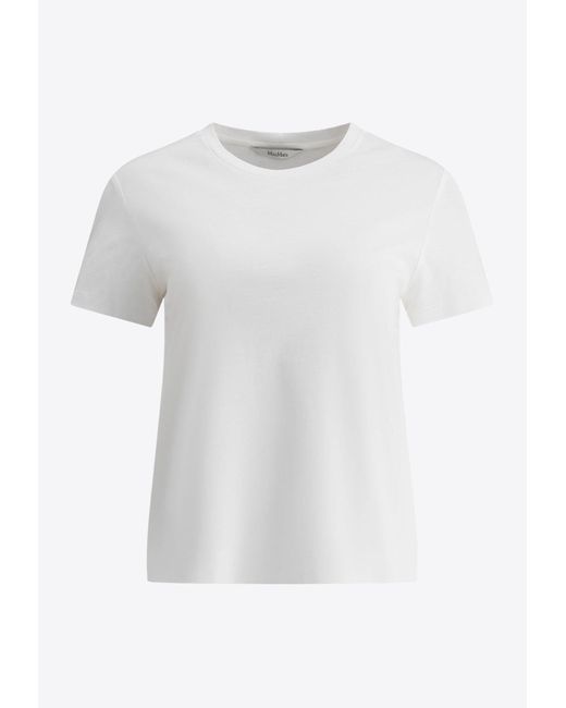 Max Mara White Nerina Basic Crewneck T-Shirt