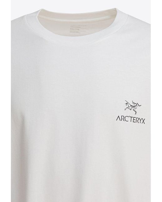 Arc'teryx White Logo Print Crewneck T-Shirt for men