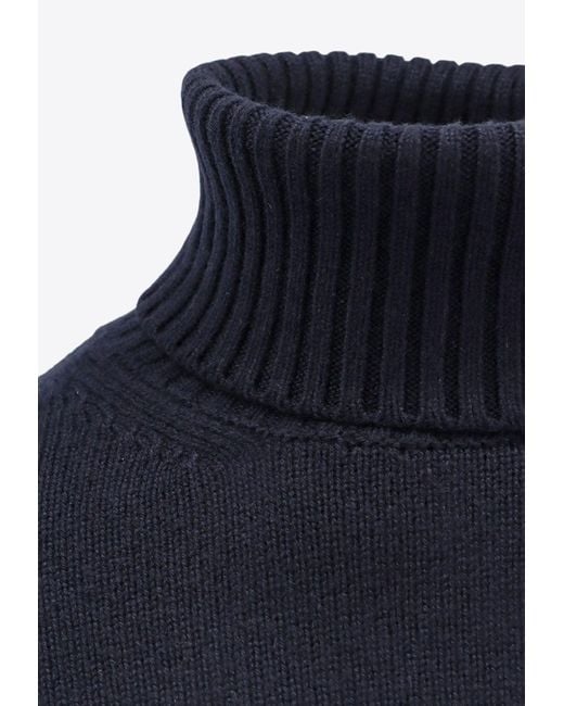 Loro Piana Blue Parksville Turtleneck Cashmere Sweater