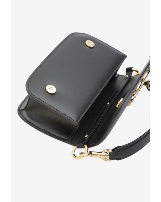 Dolce & Gabbana Black 3.5 Dg Logo Leather Top Handle Bag