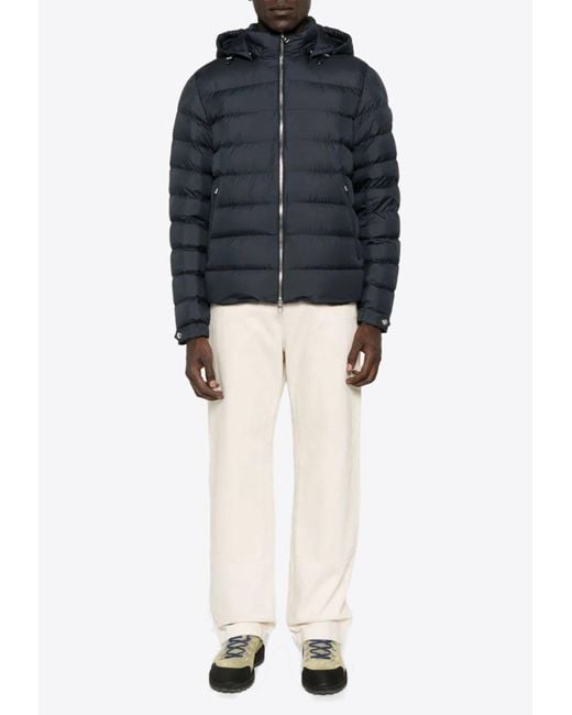 Moncler Black Arneb Hooded Short Down Jacket for men