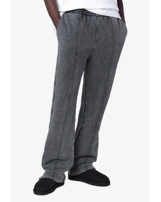Represent Gray Initial Faded Track Pants for men