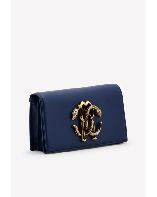 Roberto Cavalli Small 'mirror-snake' Shoulder Bag In Leather in Blue | Lyst  Australia