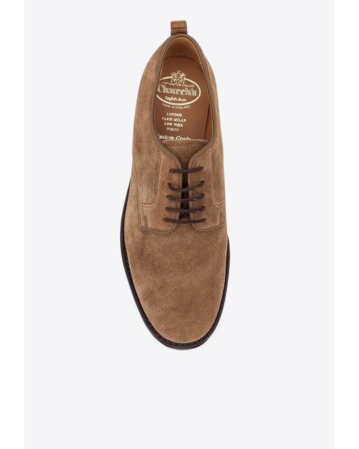 Church's Brown Pentire 2.0 Suede Oxford Shoes for men
