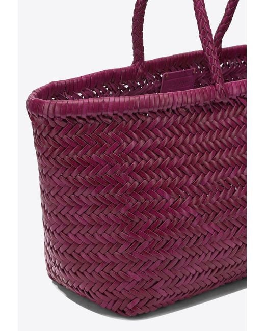 Dragon Diffusion Purple Leather Top Handle Bag