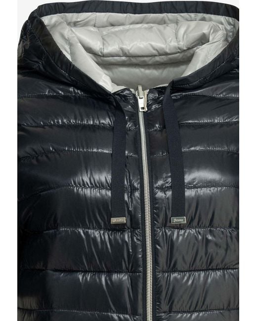 Herno Black Reversible Short-Sleeved Down Jacket