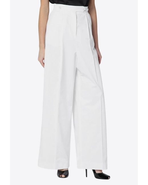Givenchy White Tailored Pleated Pants