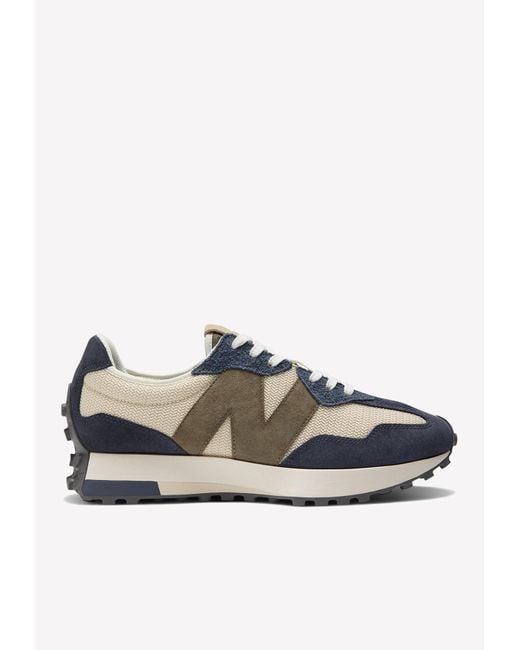 New Balance 327 Lowtop Sneakers In Beige With Nb Navy in Blue Lyst UK