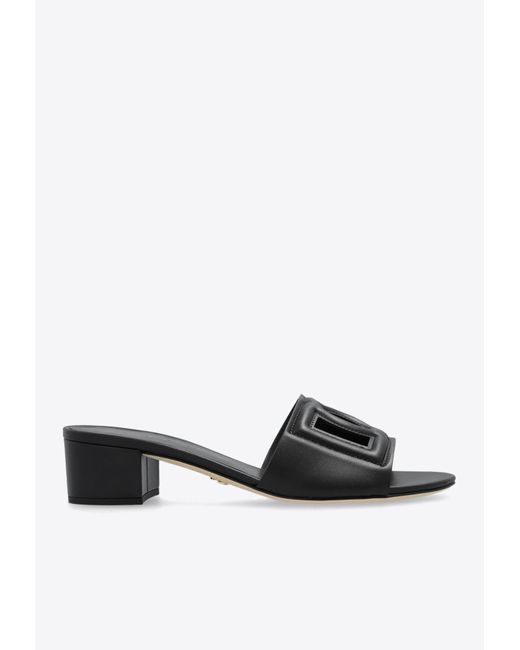 Dolce & Gabbana White Bianca 40 Calf Leather Mules