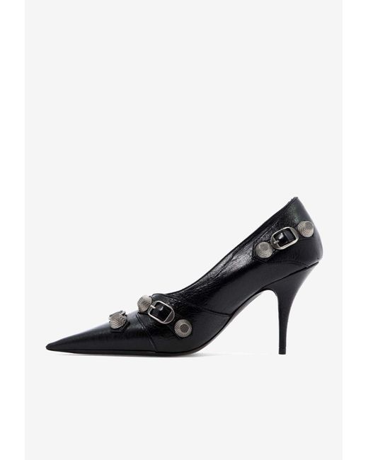 Balenciaga Black Cagole 90 Nappa Leather Pumps