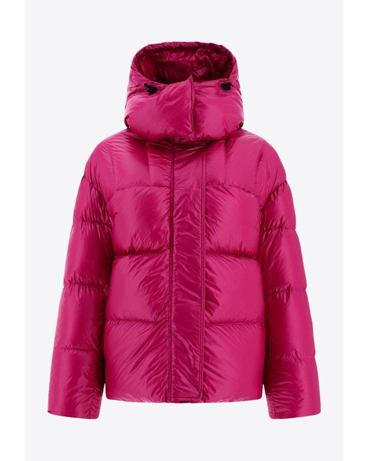 Aspesi Pink Zip-Up Down Jacket