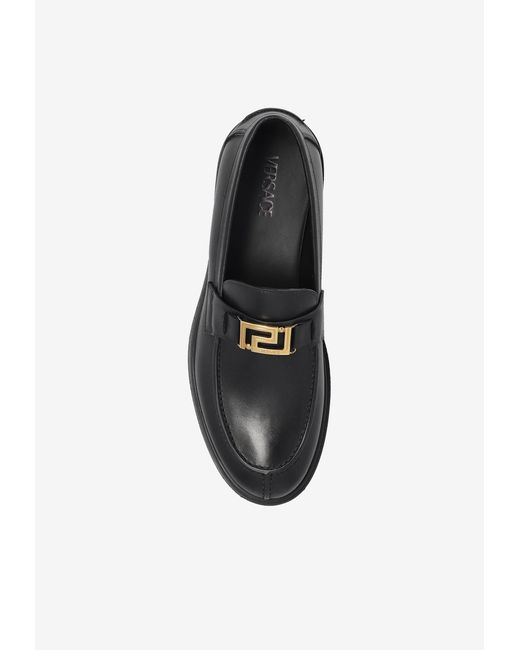 Versace Black Loafers Type Shoes for men