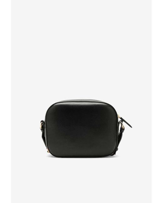 Stella McCartney Black Mini Perforated-Logo Camera Bag