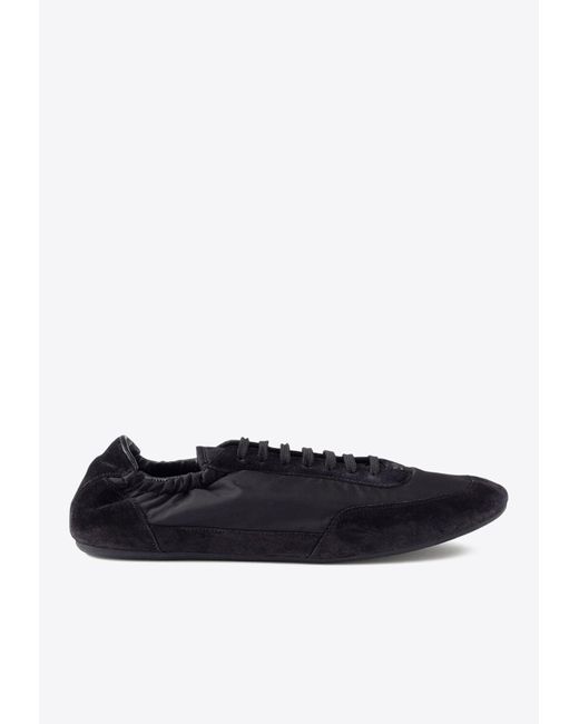 Prada White Collapse Re-Nylon Low-Top Sneakers