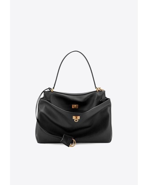 Balenciaga Black Medium Rodeo Leather Shoulder Bag