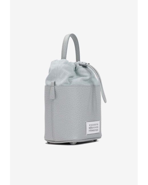 Maison Margiela Gray Small 5Ac Leather Bucket Bag