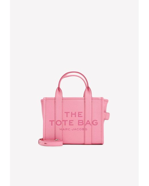 Marc Jacobs The Mini Tote Bag In Grained Leather in Pink | Lyst