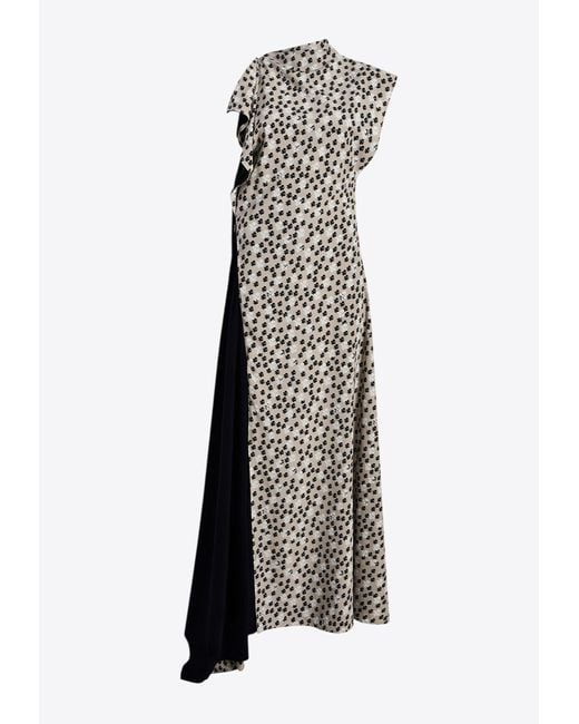Proenza Schouler Multicolor Devyn Asymmetric Maxi Dress