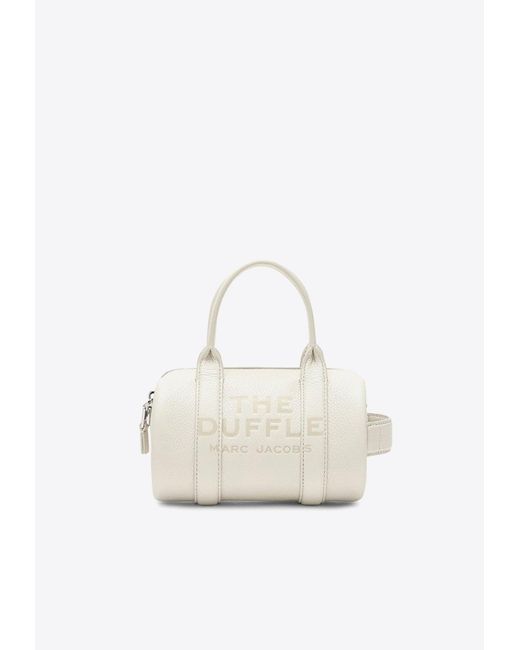 Marc Jacobs White The Mini Logo Duffel Bag