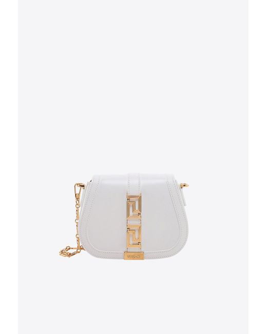Versace White Greca Goddess Shoulder Bag
