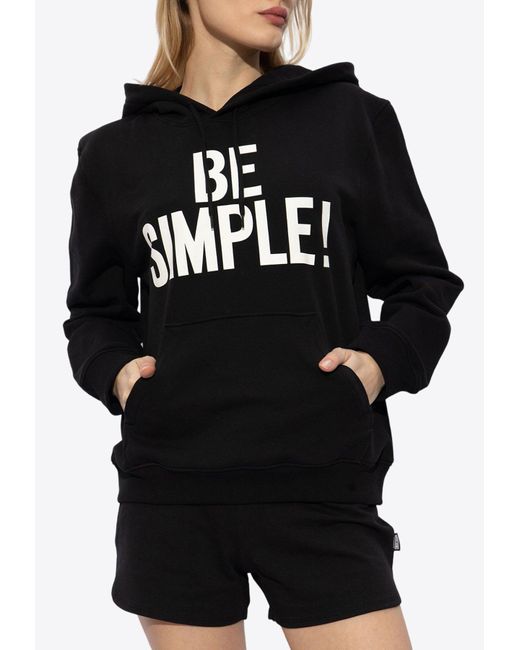 Moschino Black Be Simple Hooded Sweatshirt