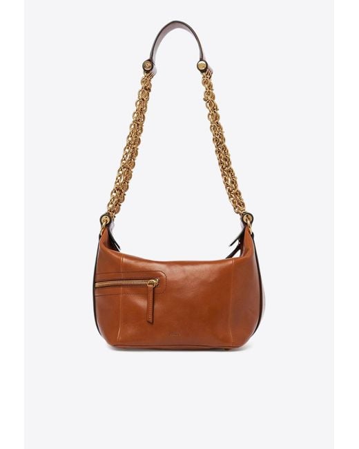 Chloé Brown Camera Chain Leather Shoulder Bag