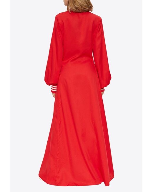 Adidas originals red maxi dress hotsell