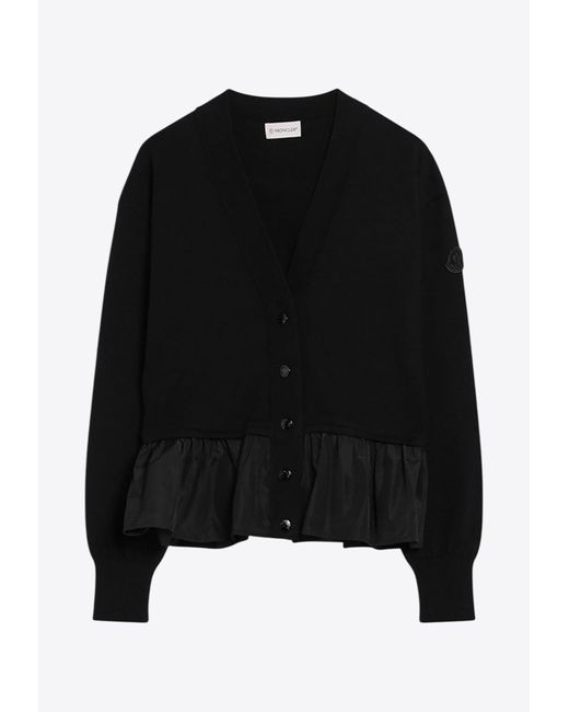 Moncler Black Cashmere-Blend Cardigan