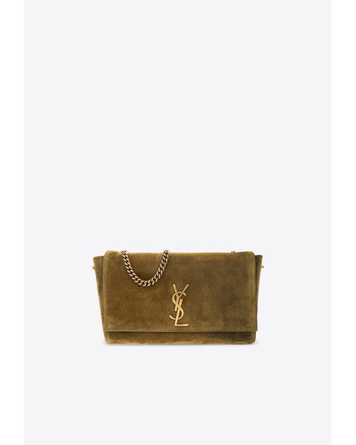 Saint Laurent Green Medium Reversible Kate Shoulder Bag