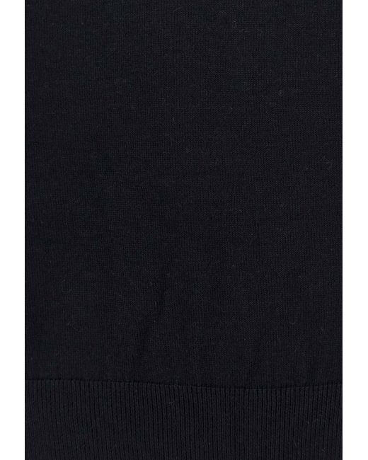 Boss Blue Wool And Silk Crewneck Sweater for men