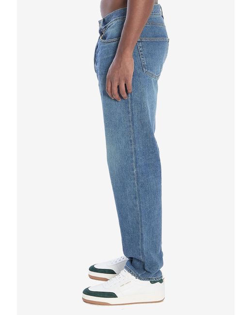 Saint Laurent Blue Mick Straight-Leg Jeans for men