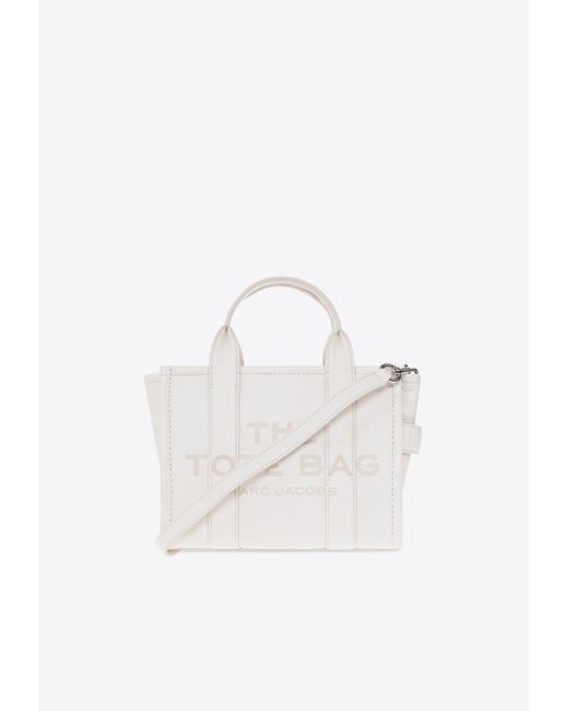 Marc Jacobs White The Small Logo Tote Bag